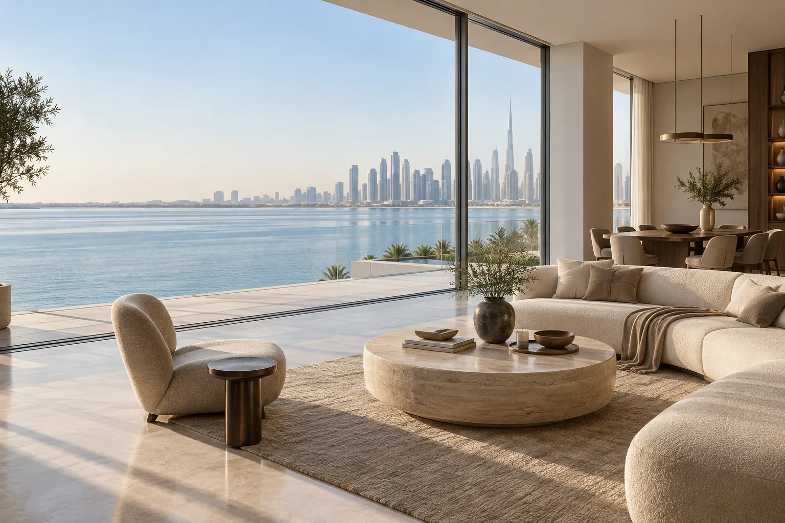 Contemporary waterfront residence overlooking Dubai