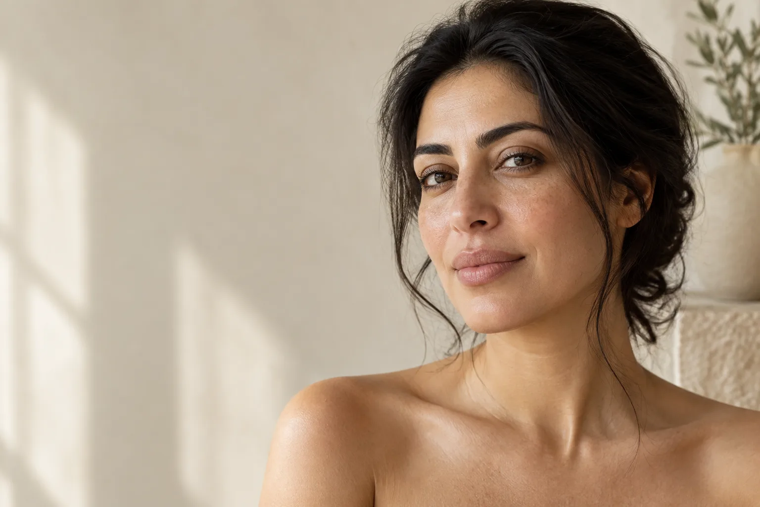 Portrait showing natural skin texture