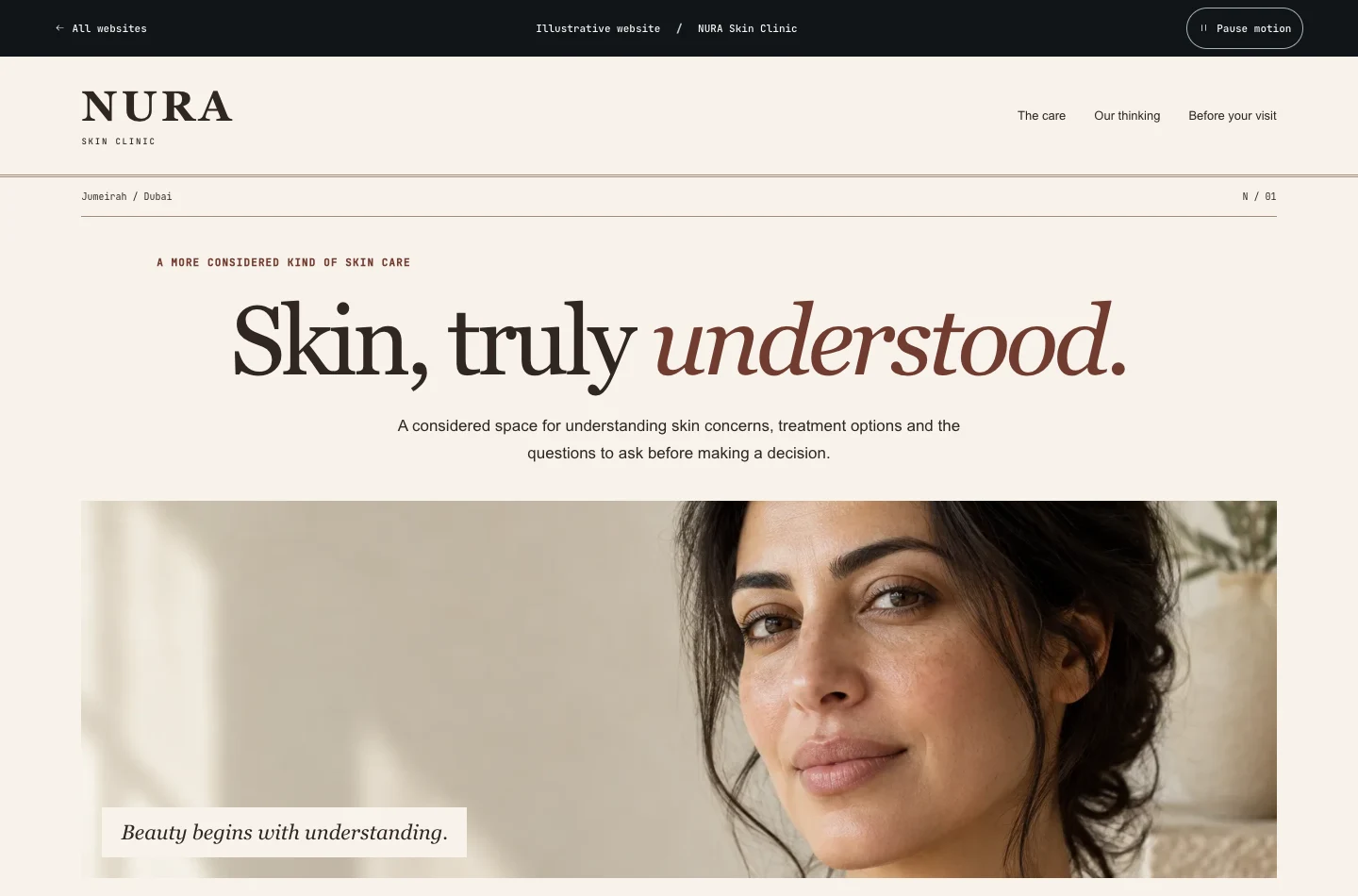 NURA Skin Clinic. A considered space for understanding skin concerns, treatment options and the questions to ask before making a decision.